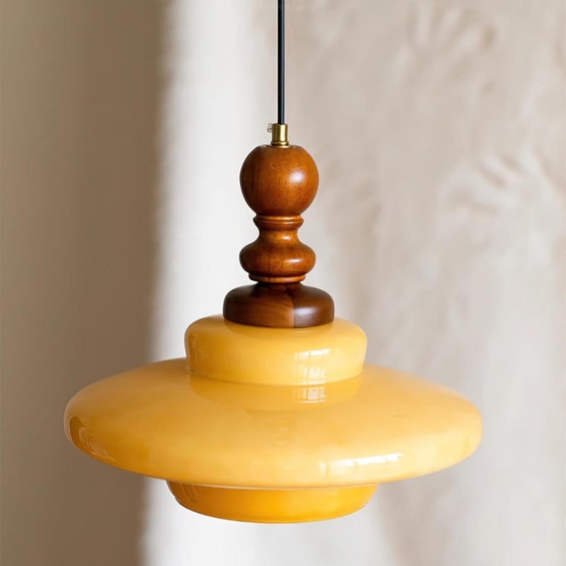 Medieval Cream Glass Pendant Lamp M172