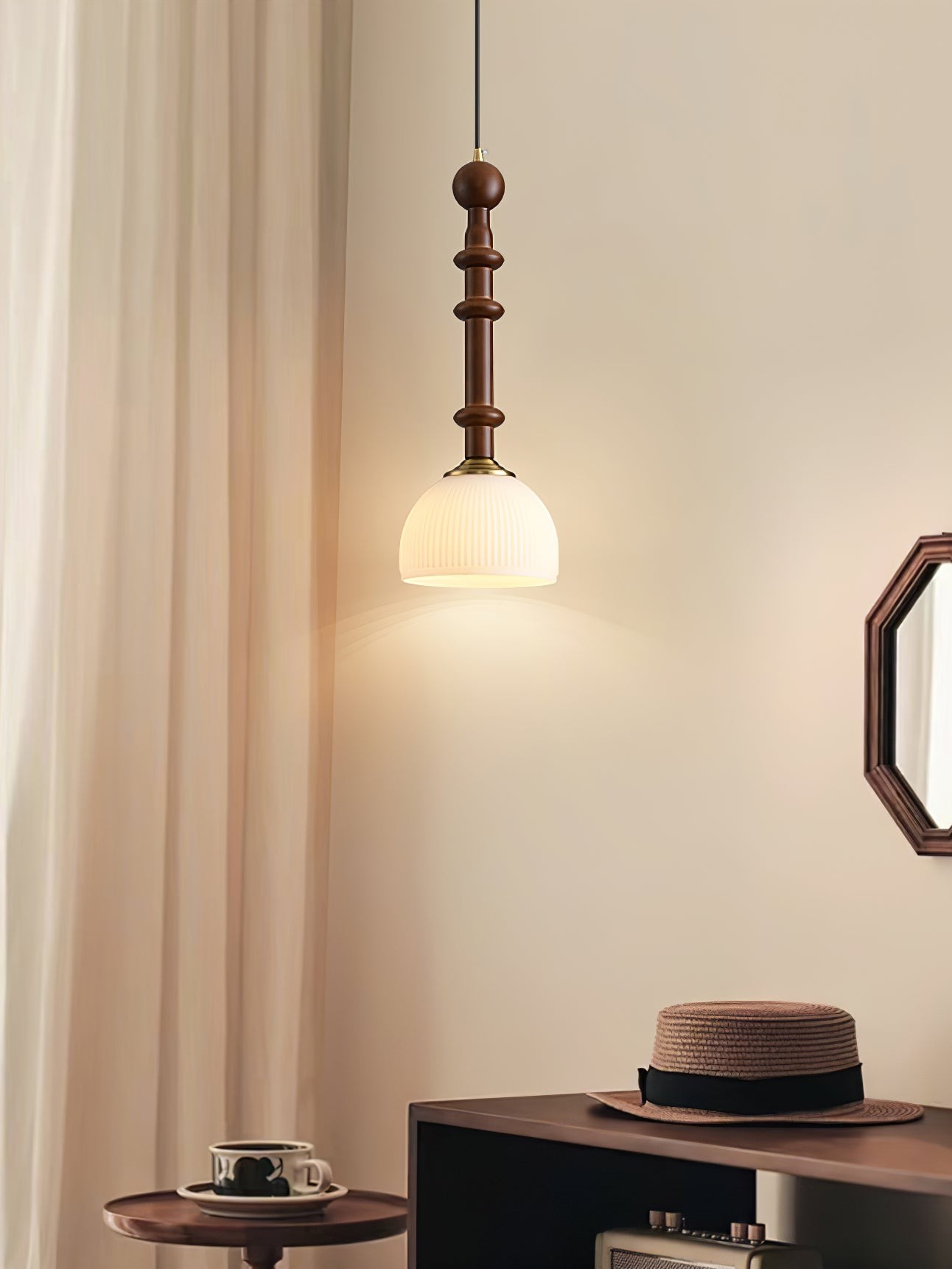 Retro Solid Wood Series Pendant Lamp M420