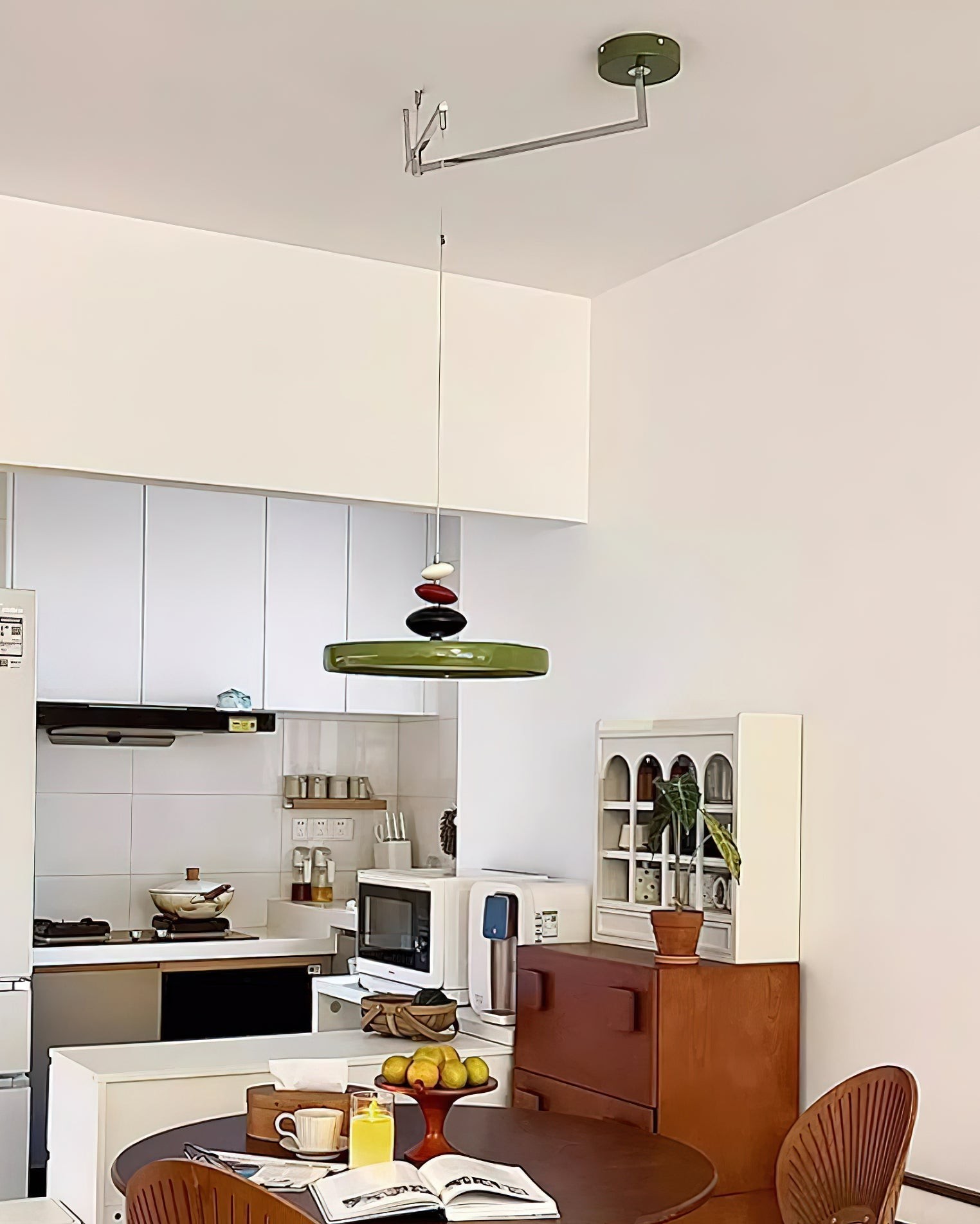 Swing Arm Stone Pendant Light M406
