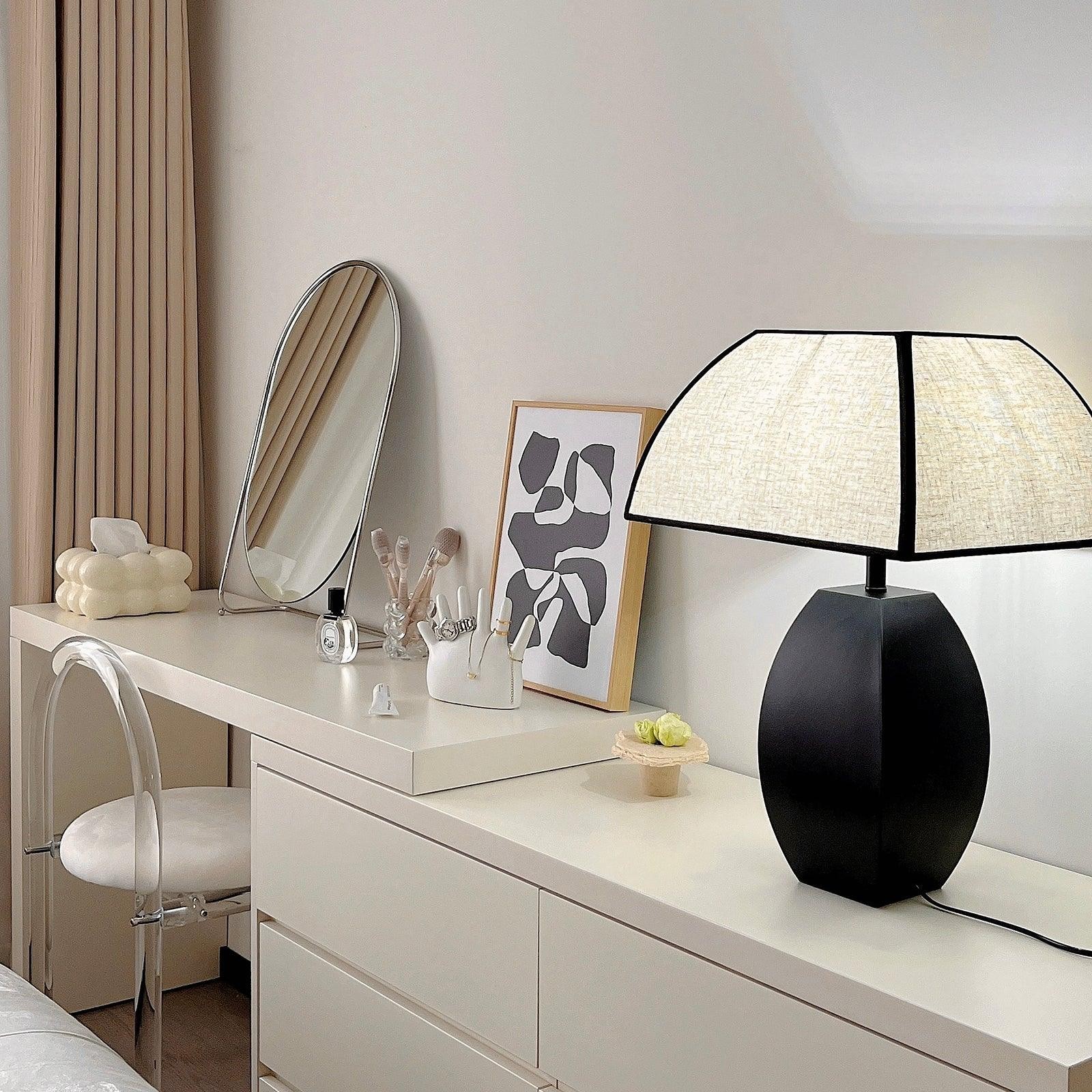 Retro Metal Mushroom Fabric Table Lamp M446