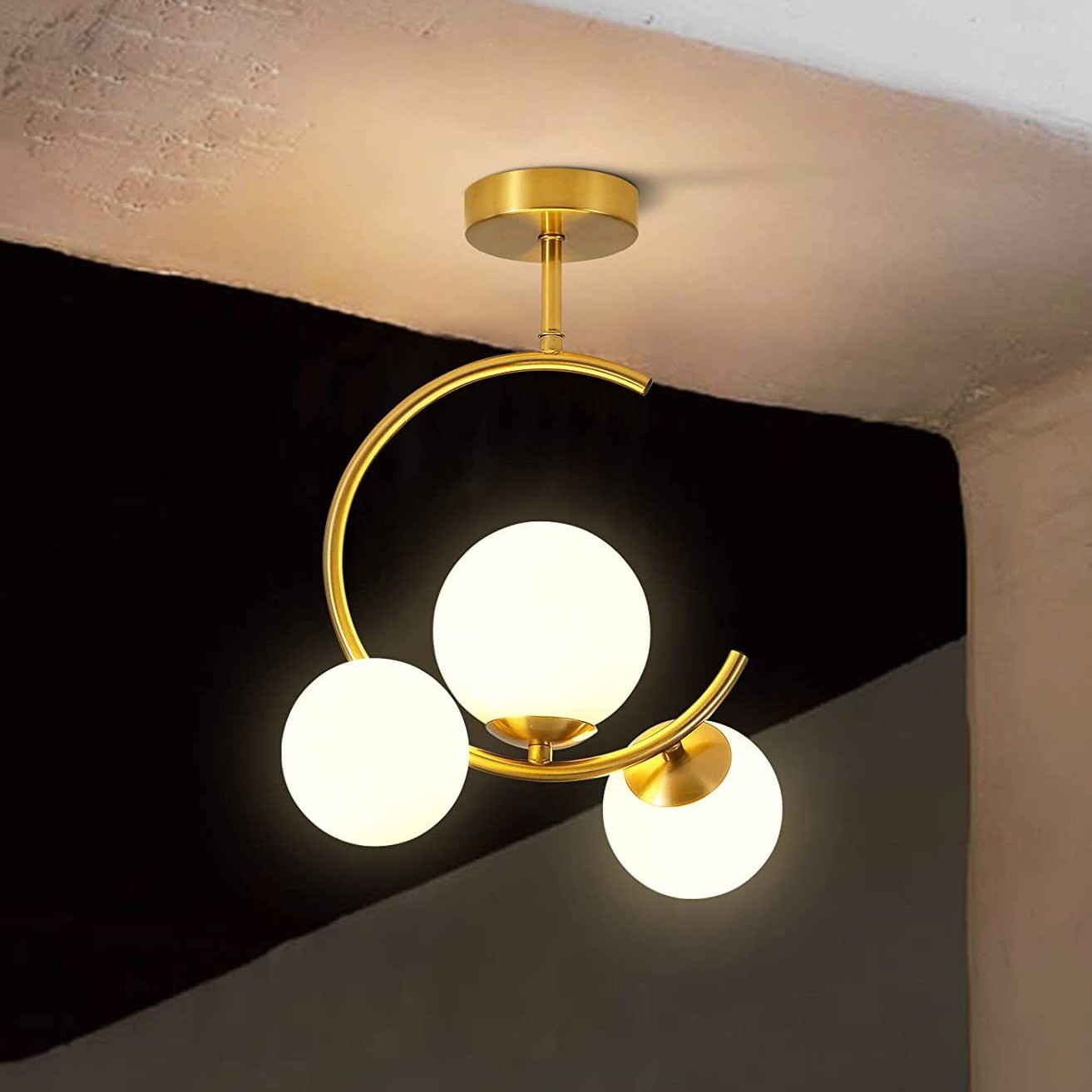 Scandinavian Modern Glass Molecular Chandelier S68
