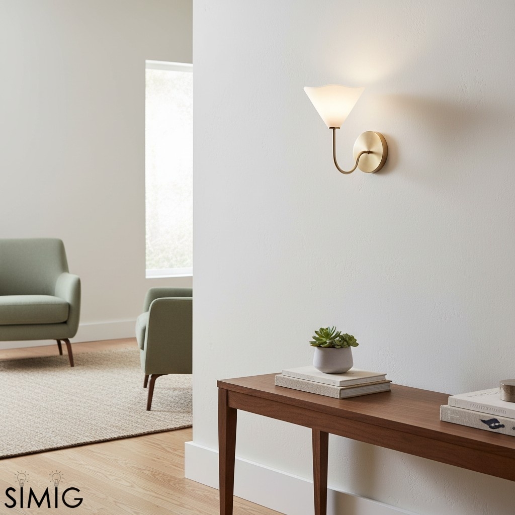 Kysara Brass Wall Lamp - Sculptural Curves Design for Bedrooms T661