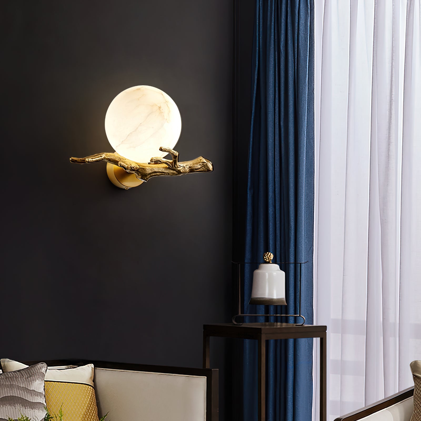 Retro Twigs Alabaster Wall Lamp T1659
