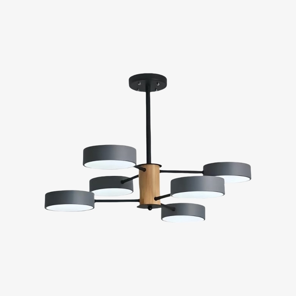 Modern Branch Design Chandelier - Wooden Sputnik LED Light for Dining Room S387
