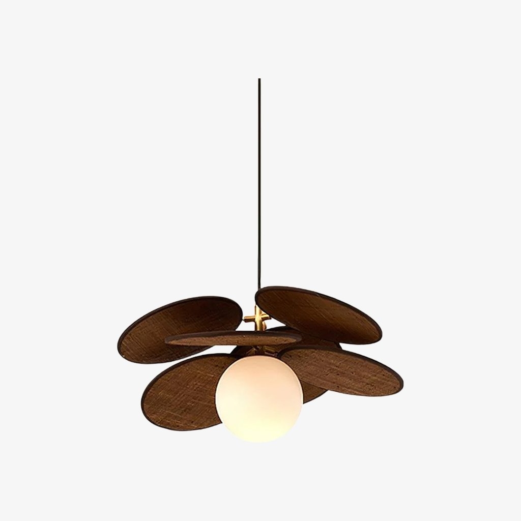 Orrise Layered Petal Pendant Light - Modern Metal and Fabric for Bedroom T521