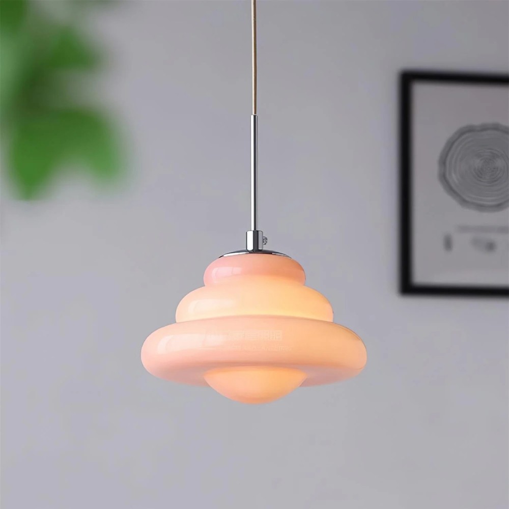 Tiered Pendant Lamp - Modern Glass and Metal for Dining Room S245
