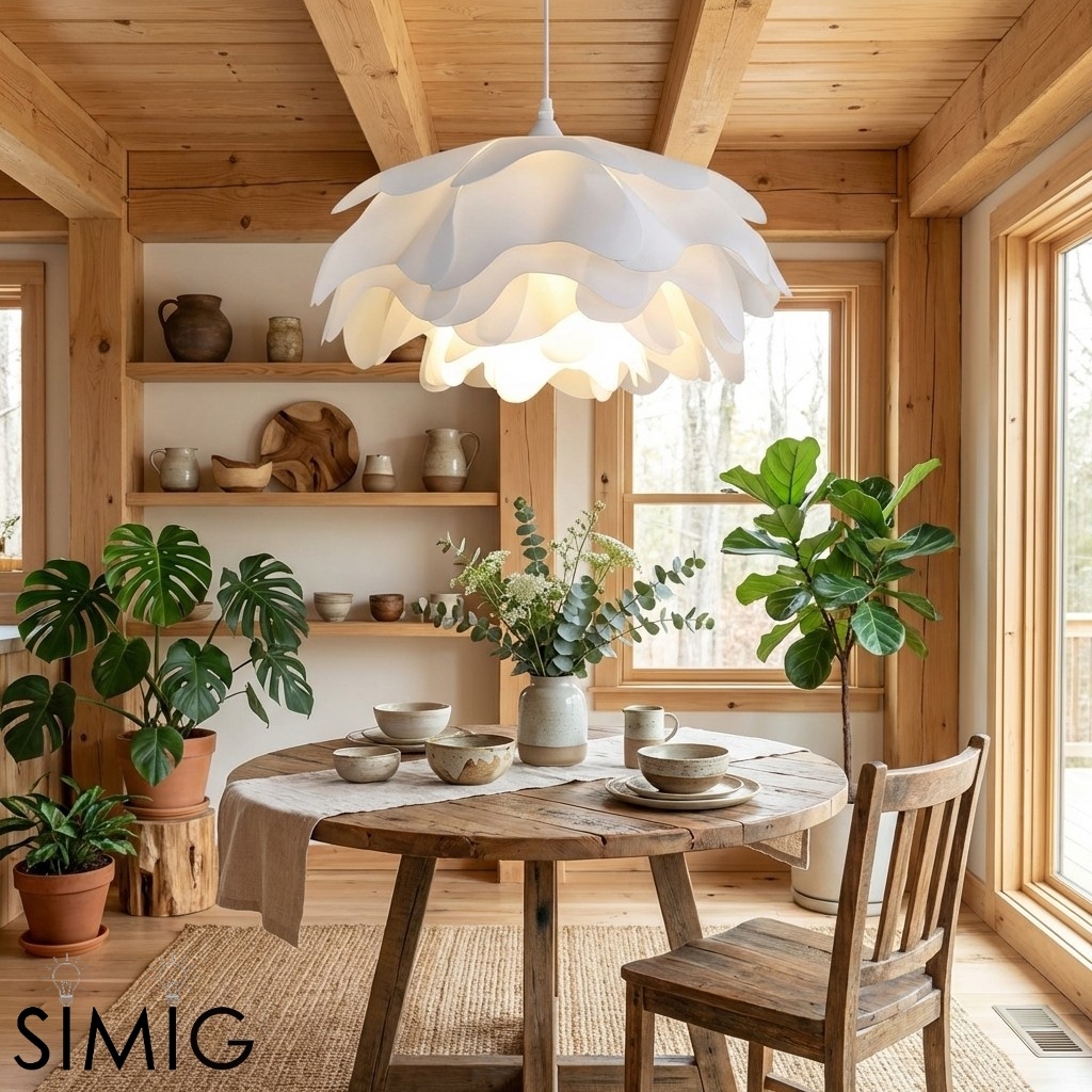 Layered Petal Pendant Light - Modern Acrylic for Bedroom S399