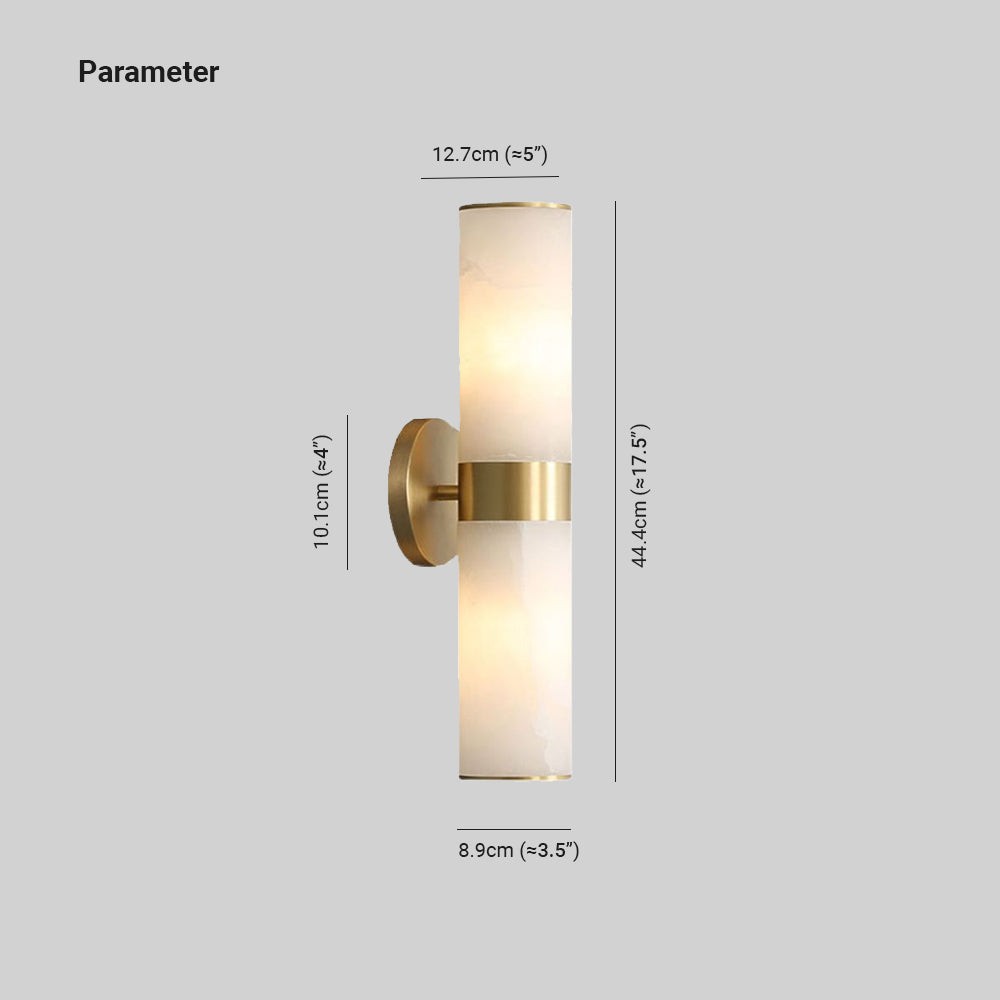 Modern Double Head Metal Brass Stone Vanity Wall Lamp M67