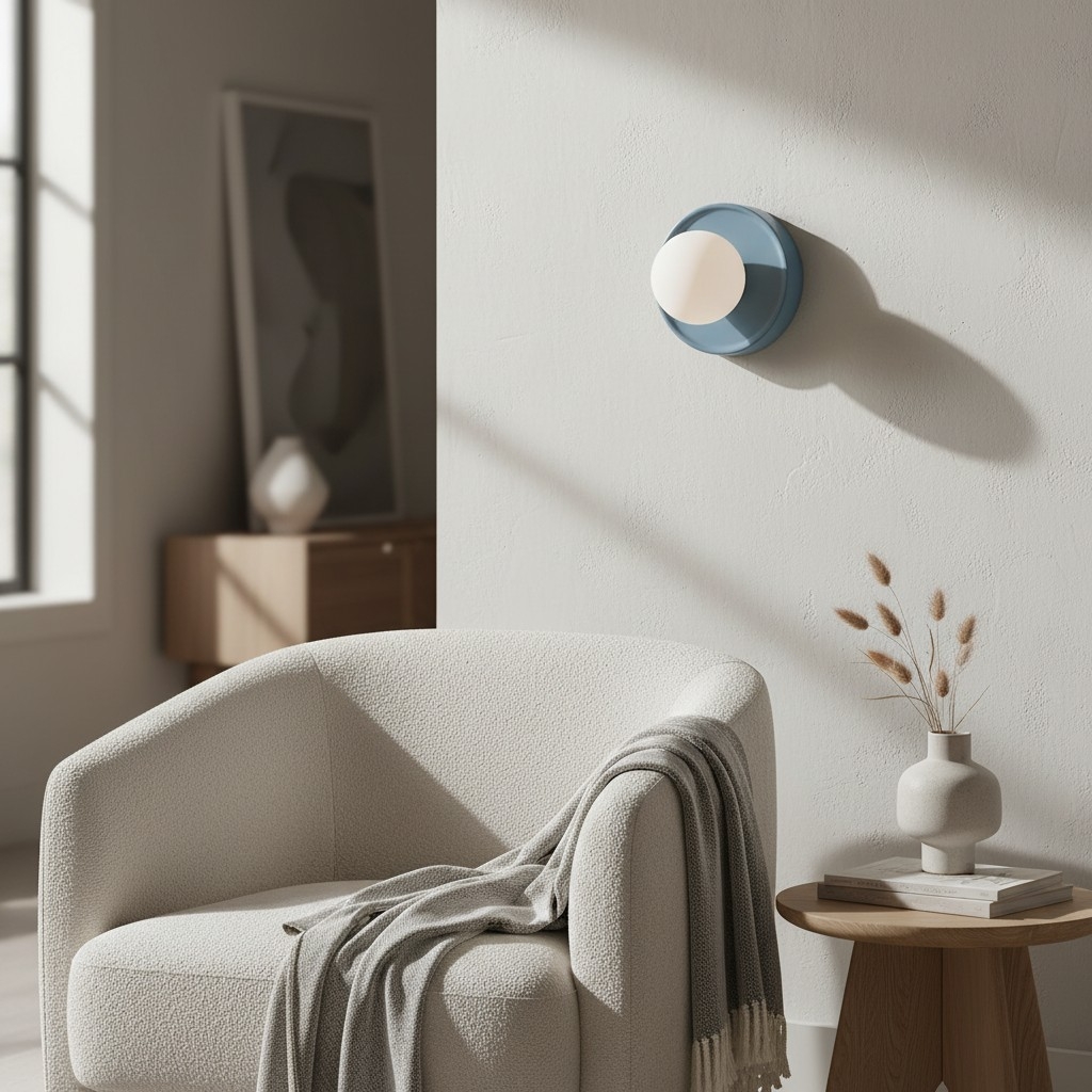 Solna Round Wall Lamp - Modern Glass and Ceramic for Bedroom T745