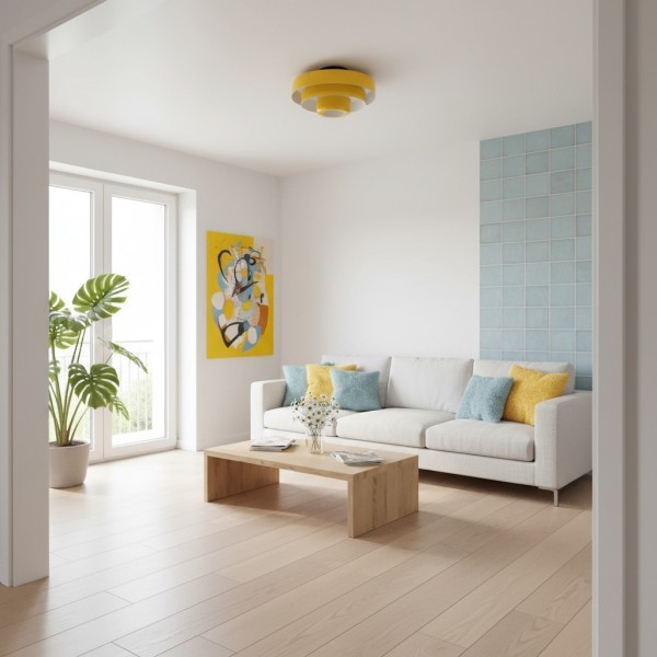Veleora Triple Layer Disc Ceiling Light - Bauhaus Colorful Design S361