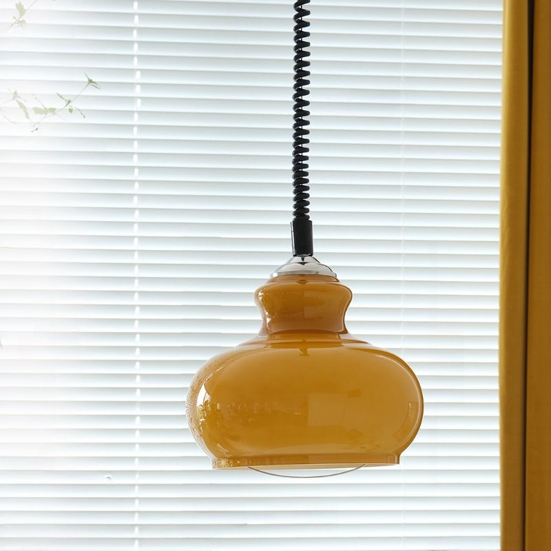 Lunea Nordic Adjustable Retro Cream Glass Pendant Light T2179