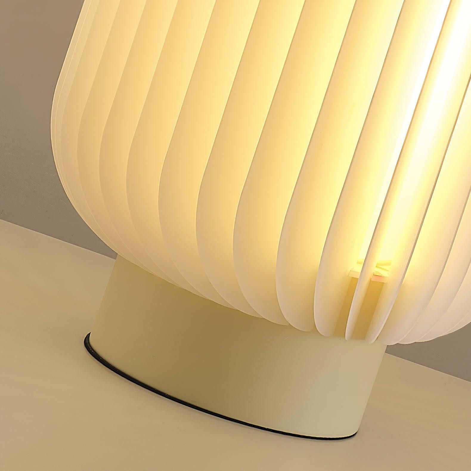 Round Translucent Pleated Table Lamp Suitable For Living Room M516