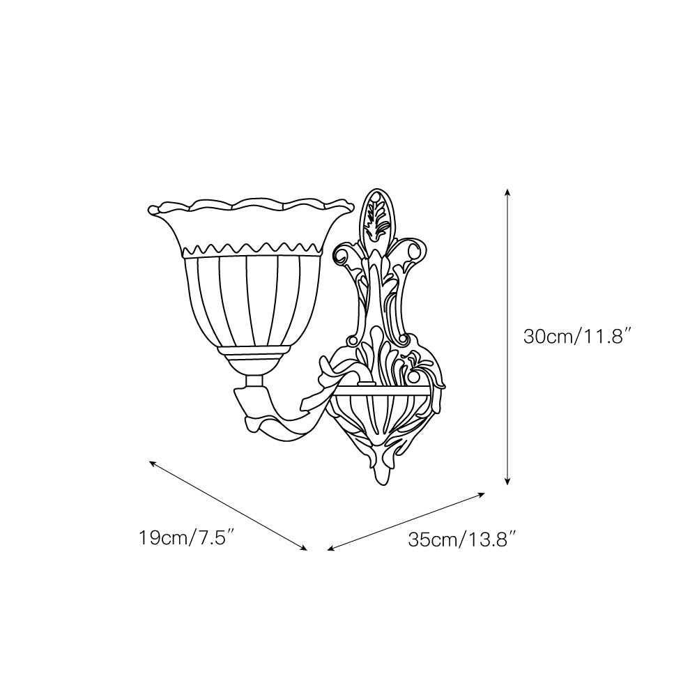 Bloom Flower Brass Sconce T1855
