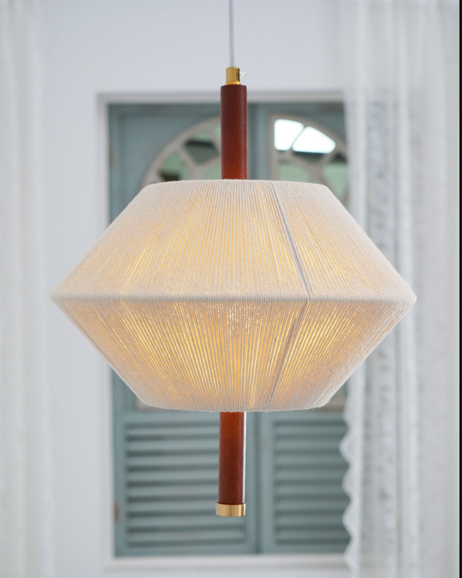 Japanese Wabi-Sabi Style Woven Fabric Pendant Lamp M10