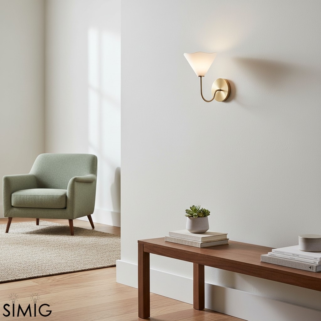 Kysara Brass Wall Lamp - Sculptural Curves Design for Bedrooms T661