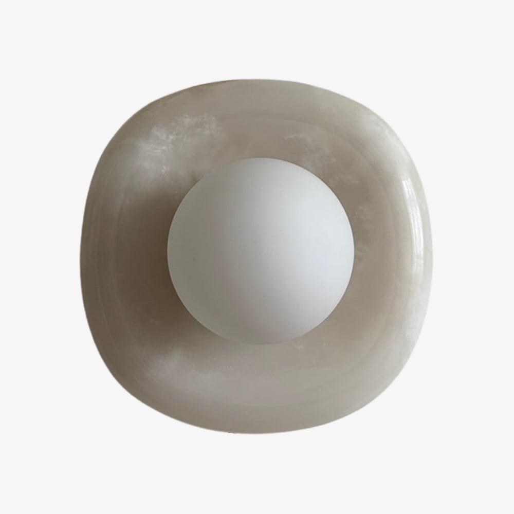 Oria Jade and Alabaster Wall Lamp - Elegant Interior Lighting T1199