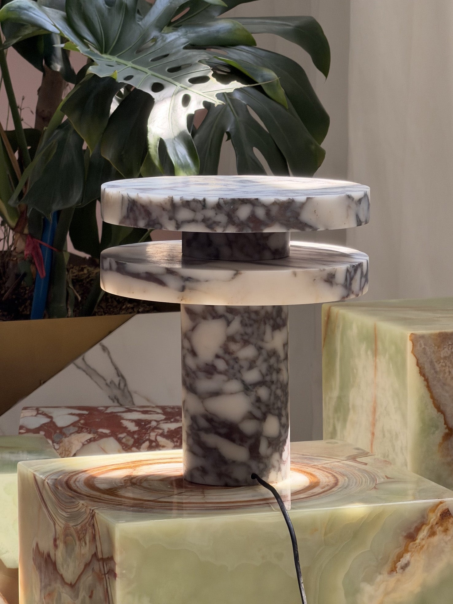 Pillar Marble Table Lamp T1791