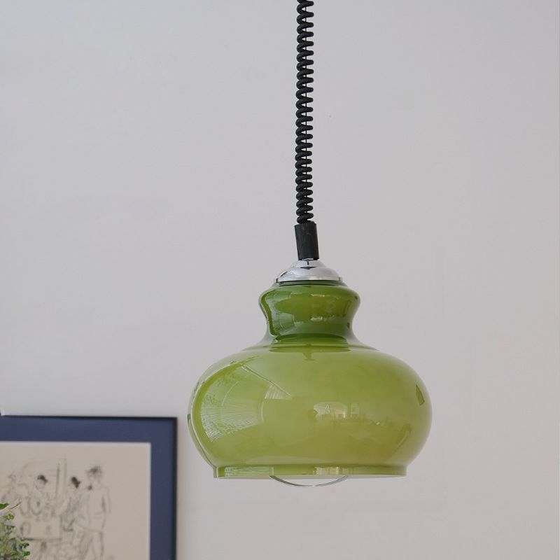 Lunea Nordic Adjustable Retro Cream Glass Pendant Light T2179