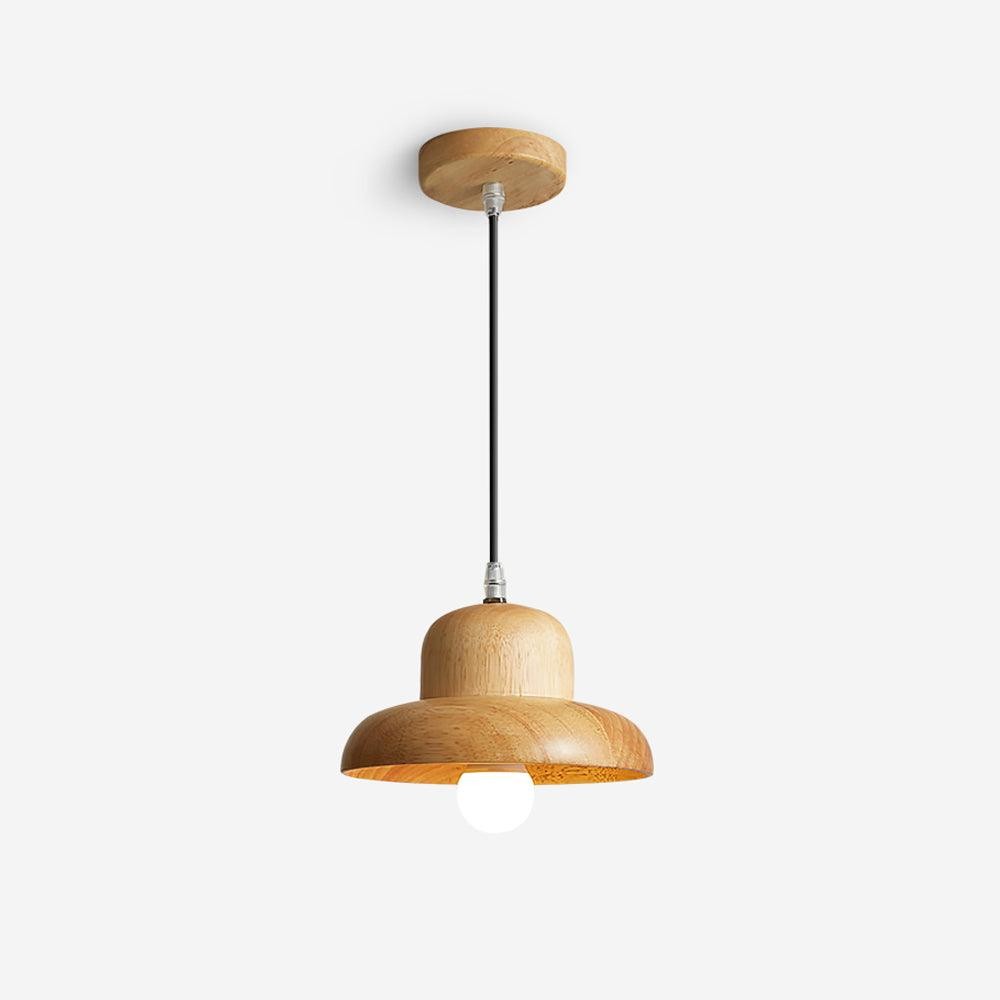 Wood Hat Pendant Lamp M195
