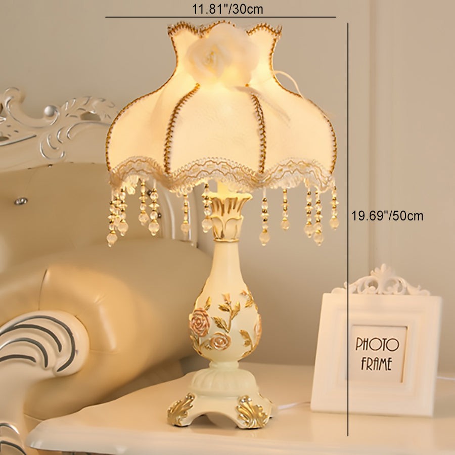 Classic European Vase Base Resin Fabric Table Lamp M09