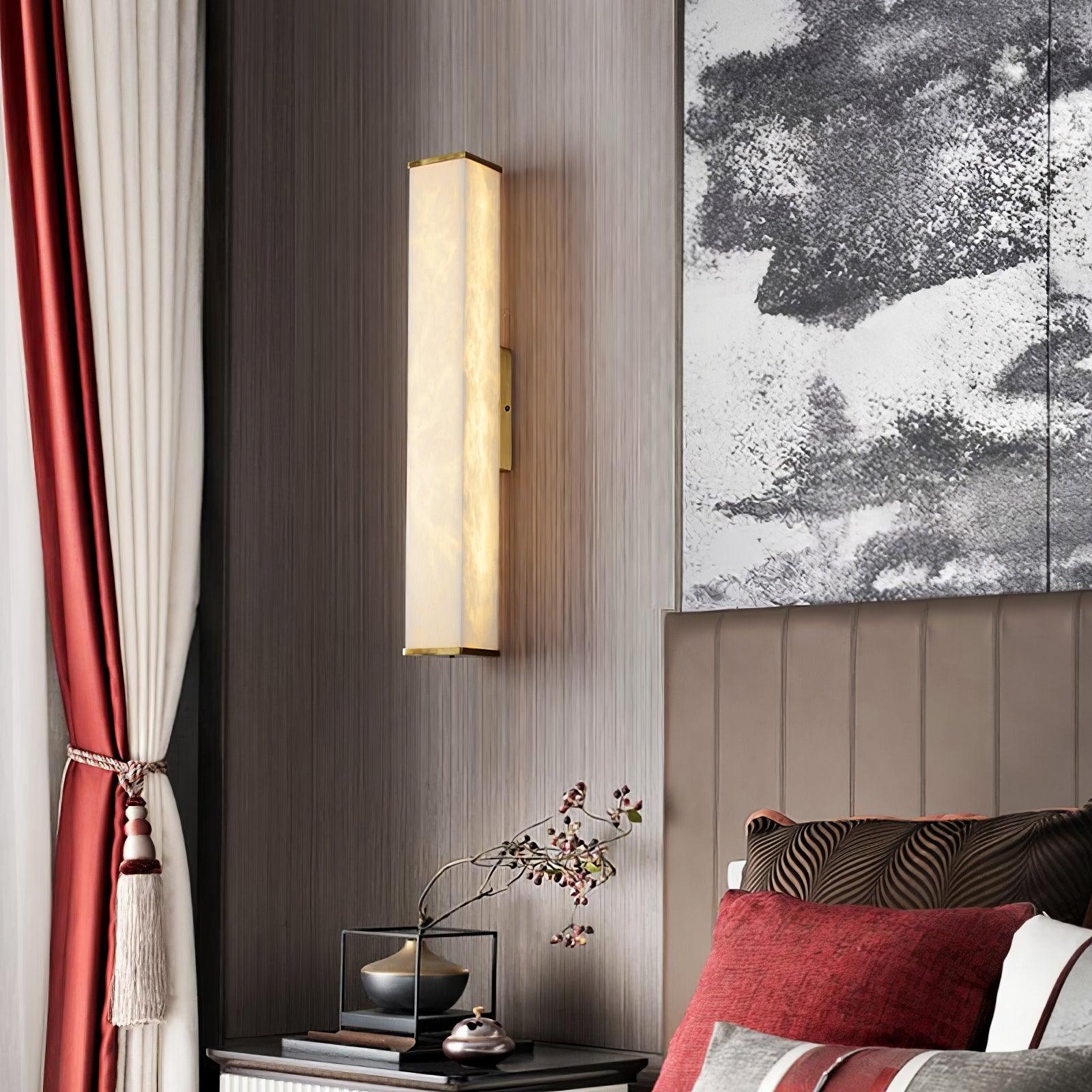 Cuboid Alabaster Wall Light T1622