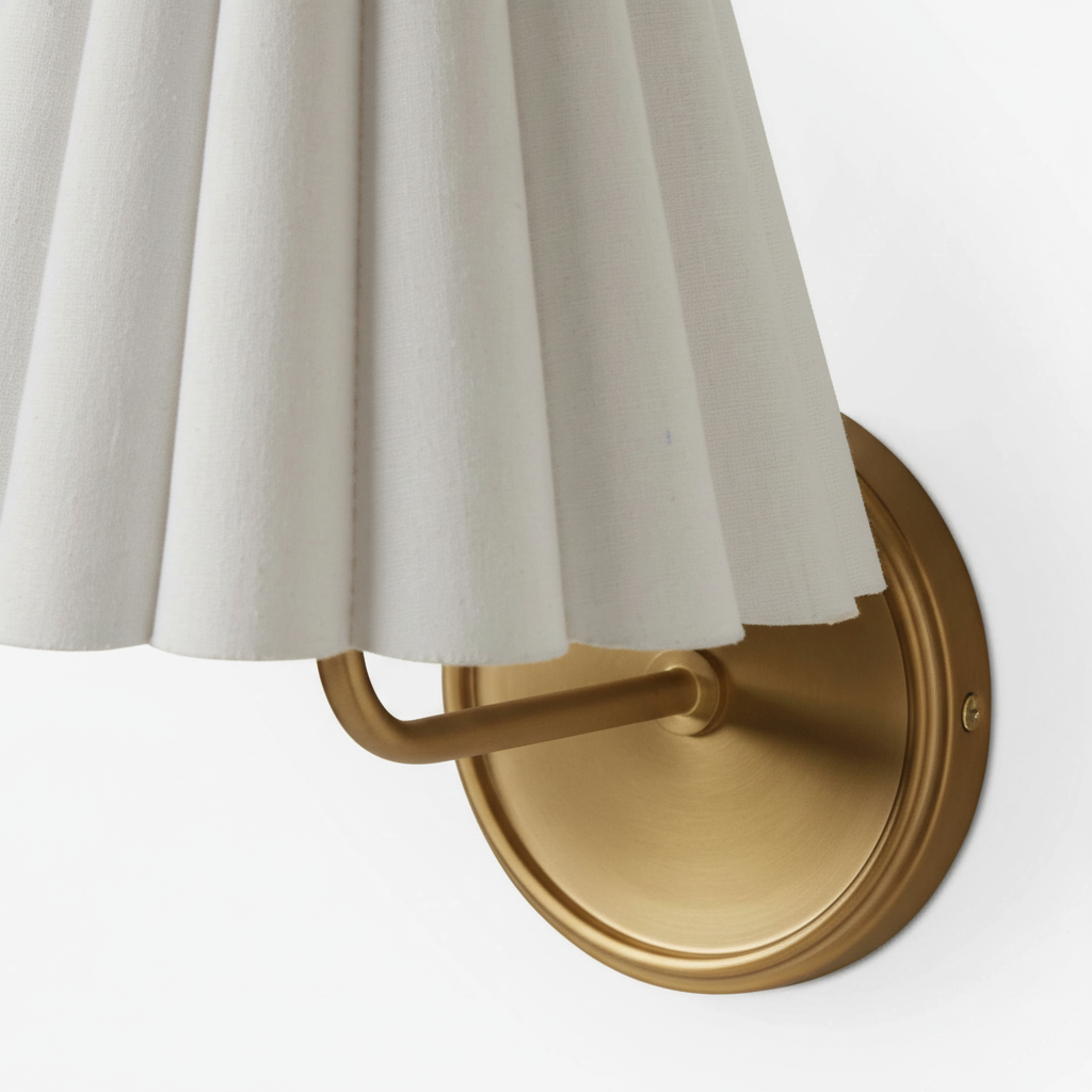 Ruffmeto Modern Pleated Wall Lamp - Elegant Accent Light for Hallways T474