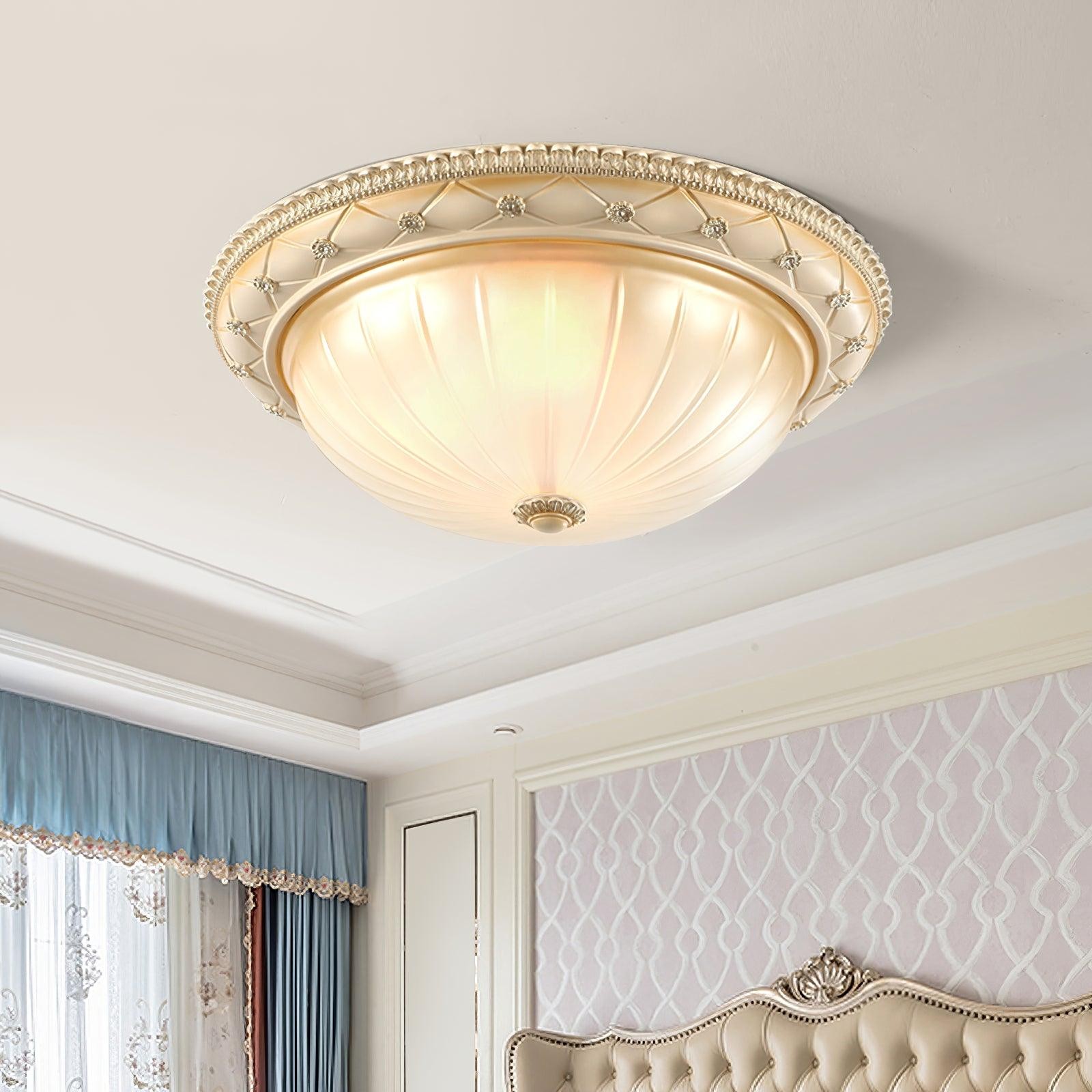 European Vintage Style Resin Ceiling Light for Bedroom M457
