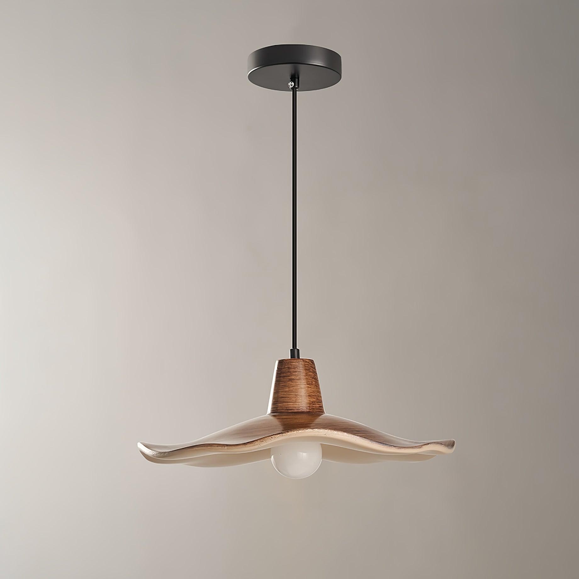 Black Imitation Walnut Wood Grain Kitchen Pendant Lamp M492