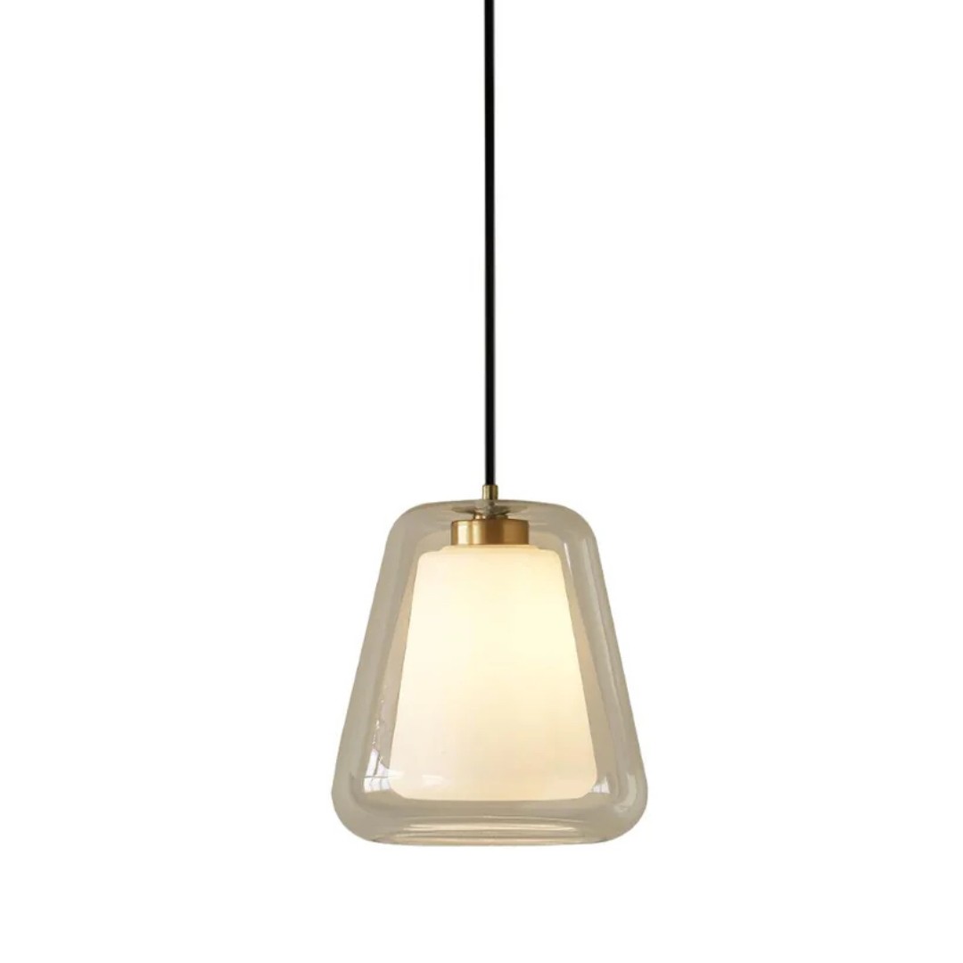 Modern Gold Pendant Light with Clear Glass Shade S221