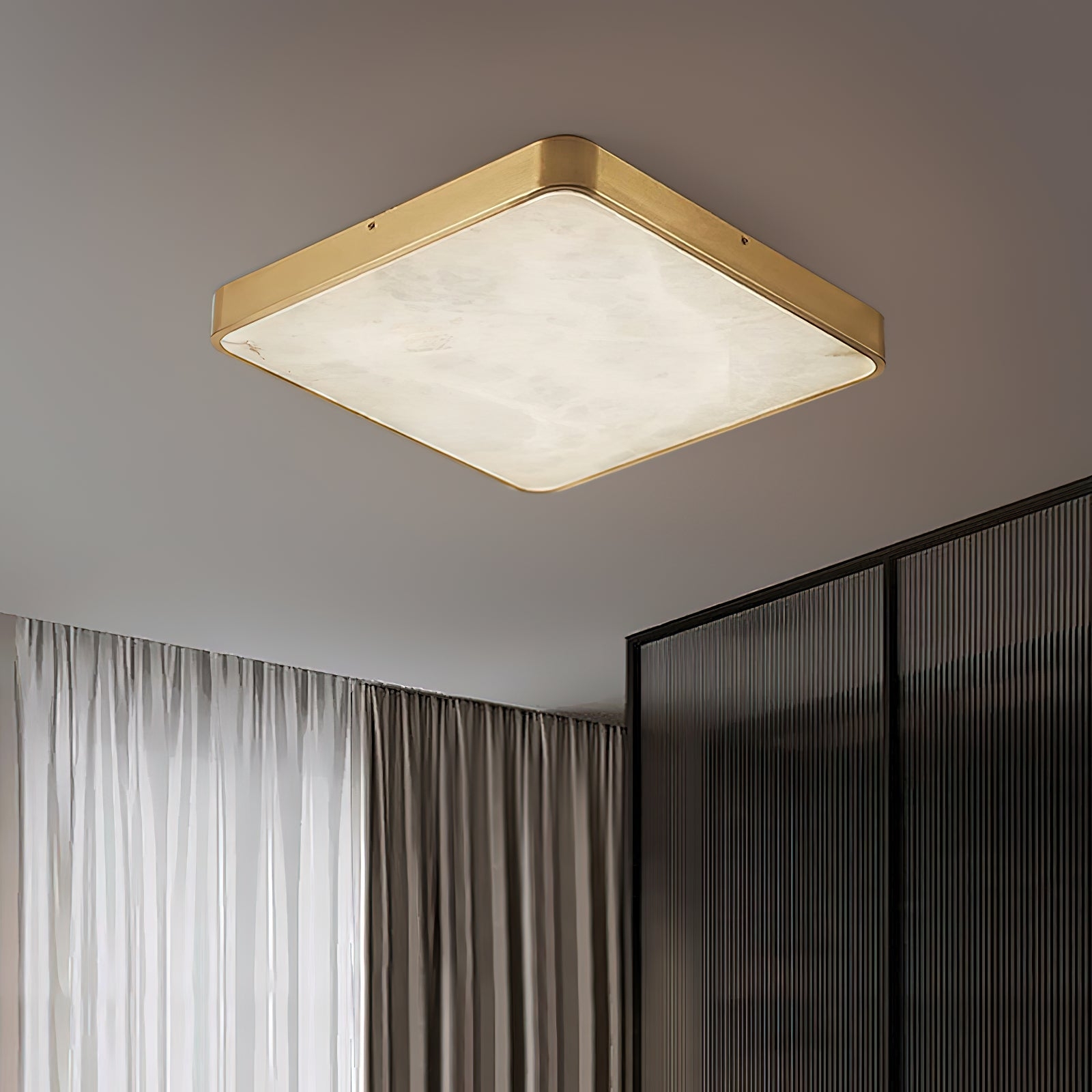 Geometric Alabaster Recessed Ceiling Light T1655