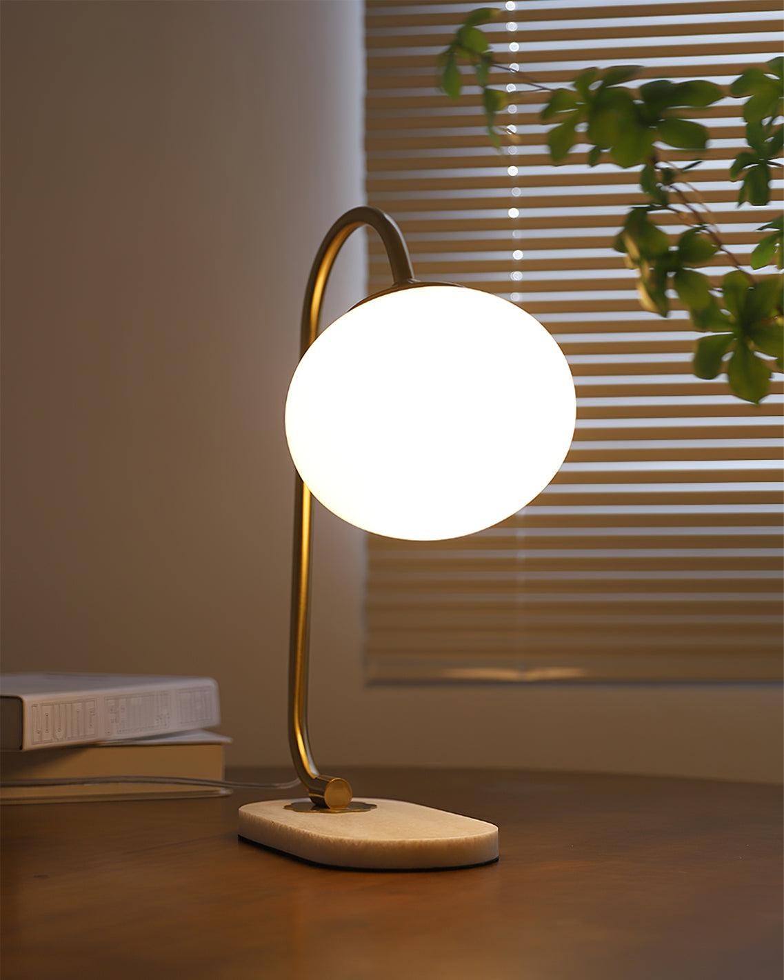 Scandinavian Cream Ball Table Lamp For Living Room M348