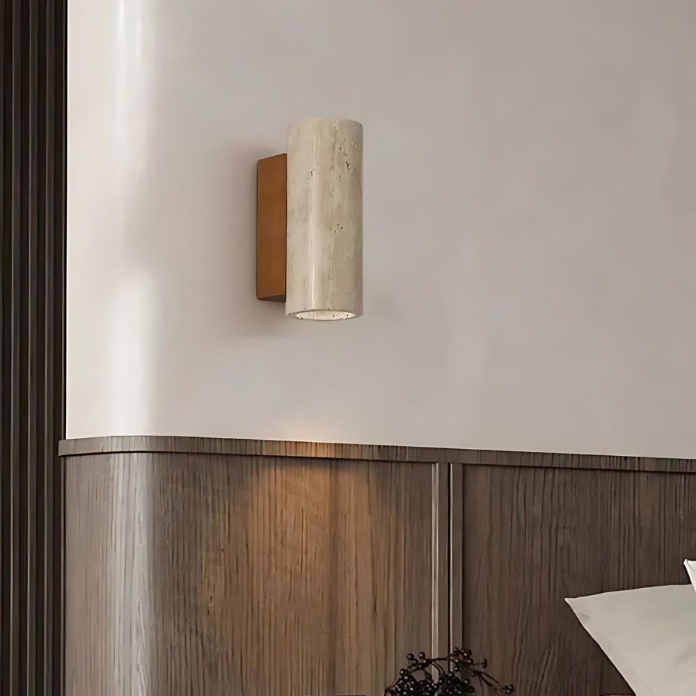 Wabi-Sabi Aura Travertine Wall Light T2022