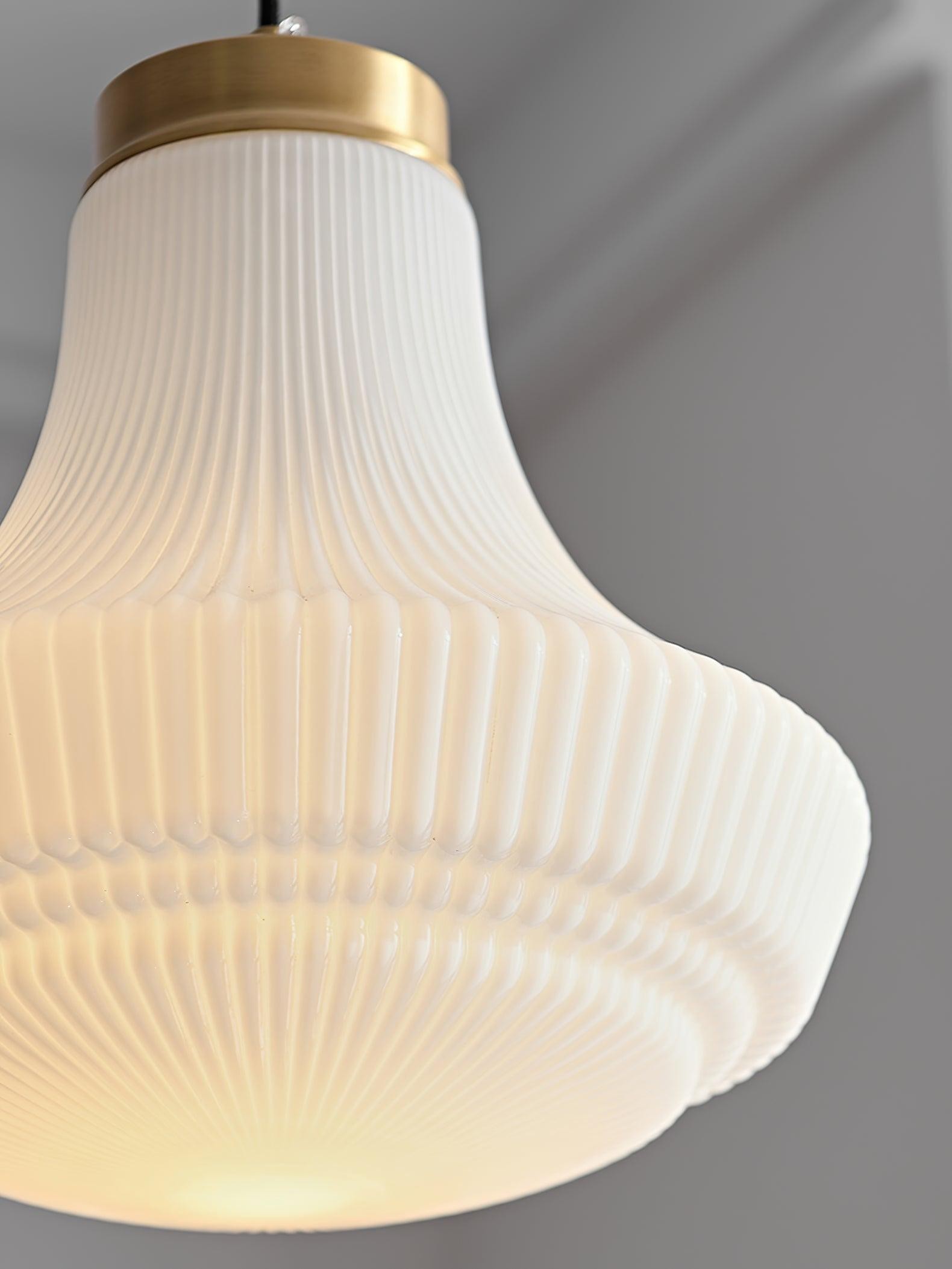 Classical Brass Alabaster Glass Pendant Lamp M318