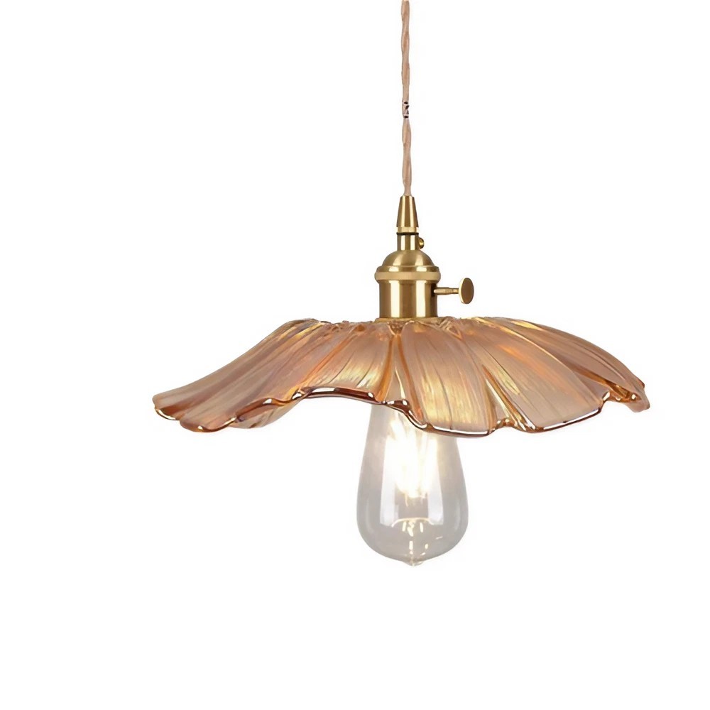 Tiffany Lotus Glass Pendant Light for Living Room S08