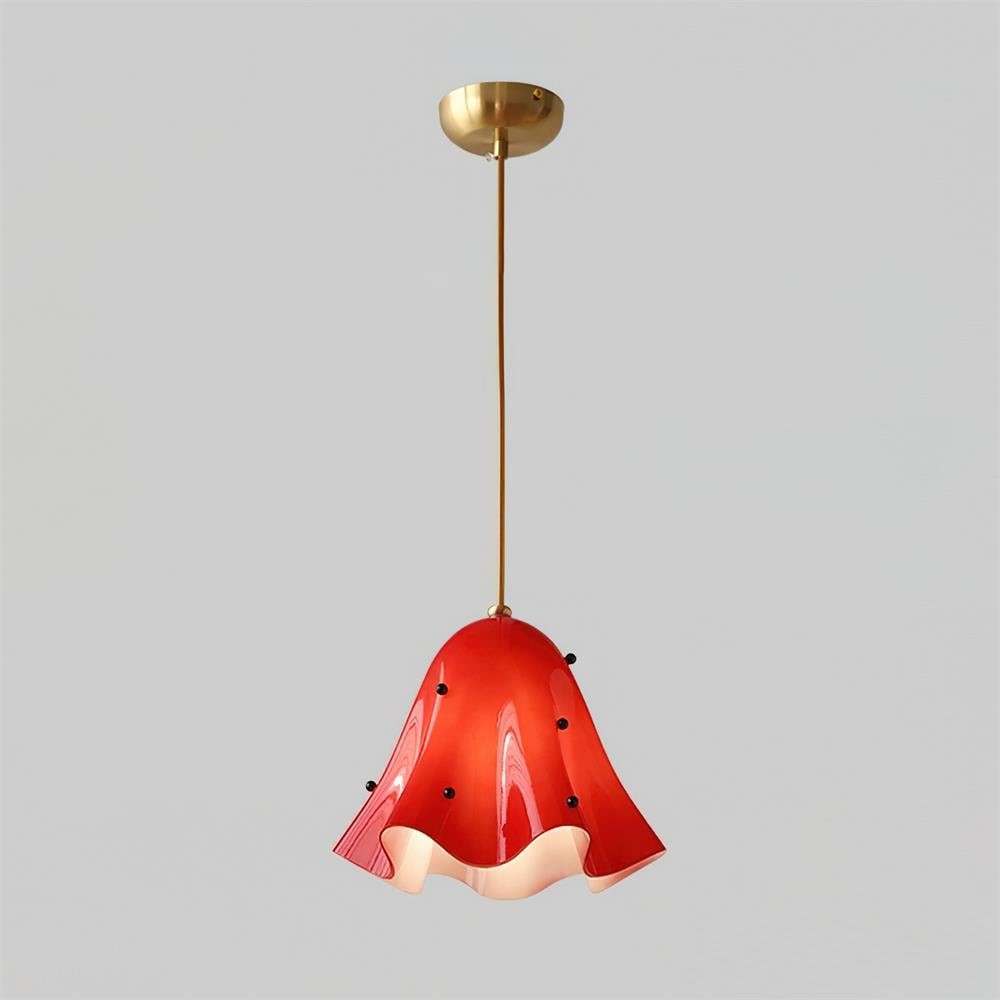 Bellina Wavy Edge Glass Pendant - French Style Light for Kitchen T279
