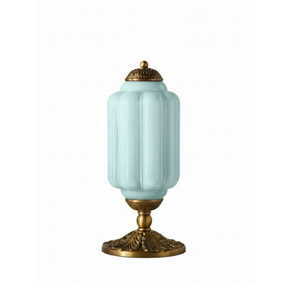 Eloise Curved Glass Retro Table Lamp - Vintage Bedside Lighting G71