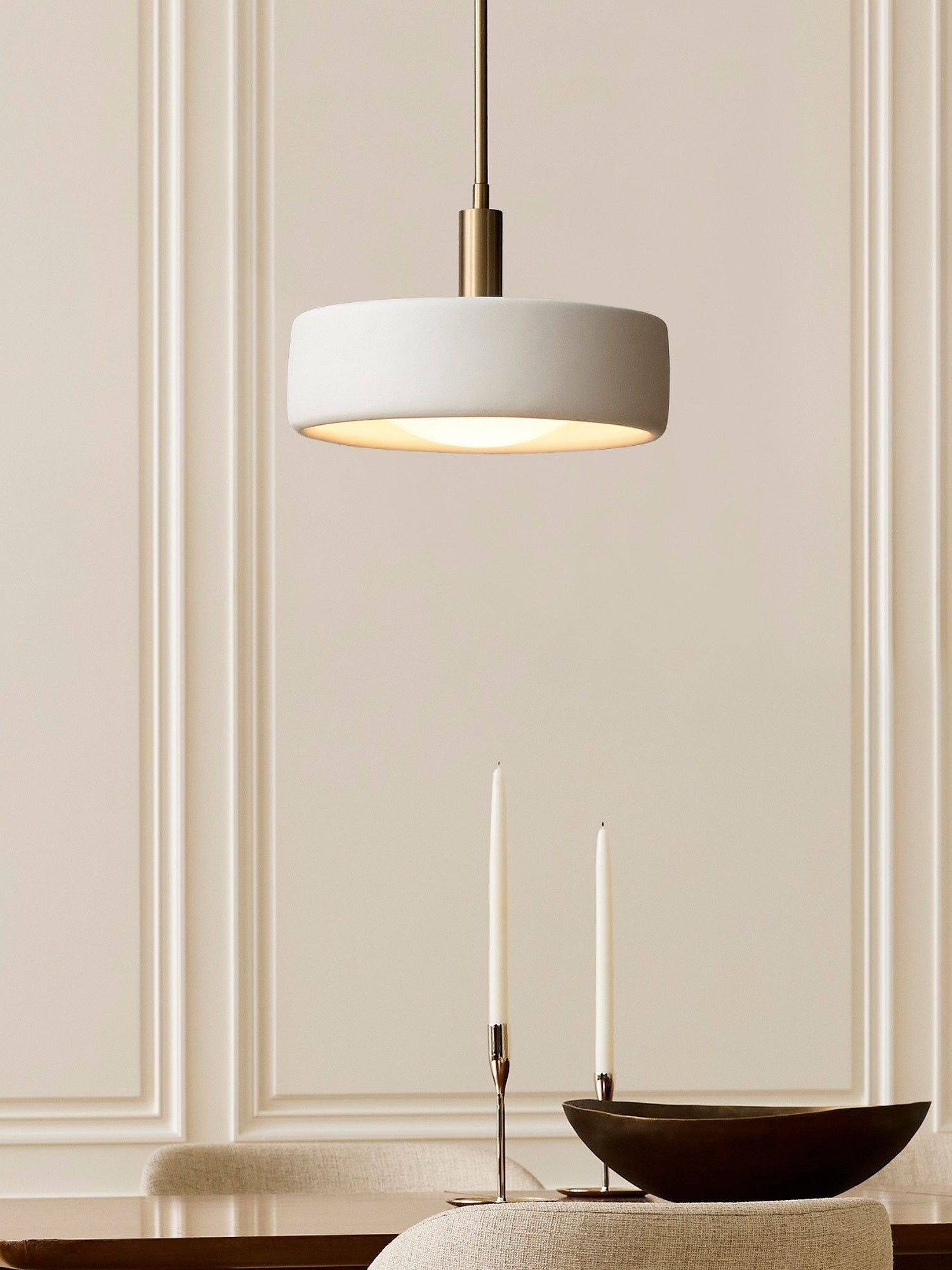 Modern Style Minimalist Porcelain Pendant Light G88
