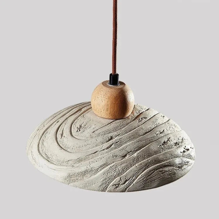 Wabi-sabi Style Travertine Cement Pendant Light T2155