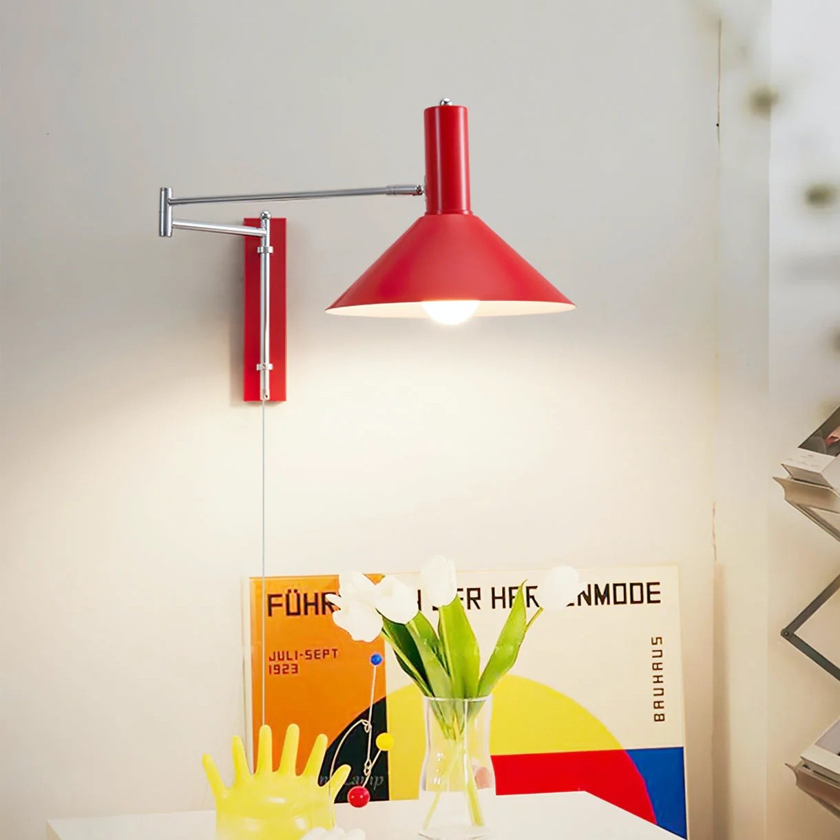 Classic Modern Swing Arm Adjustable Bedside Reading Wall Lamp M19