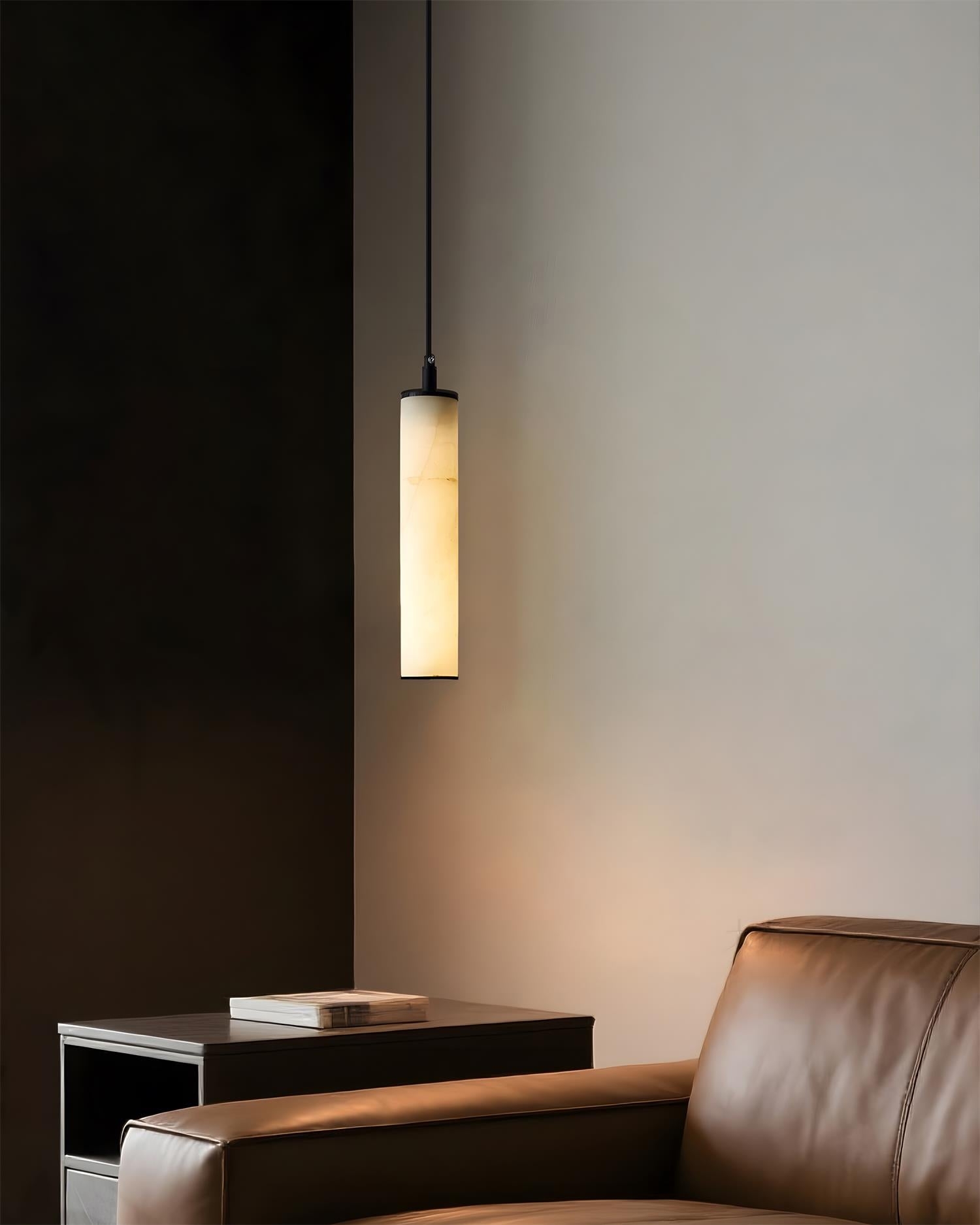 Calder Alabaster Tube Pendant Lamp T1571