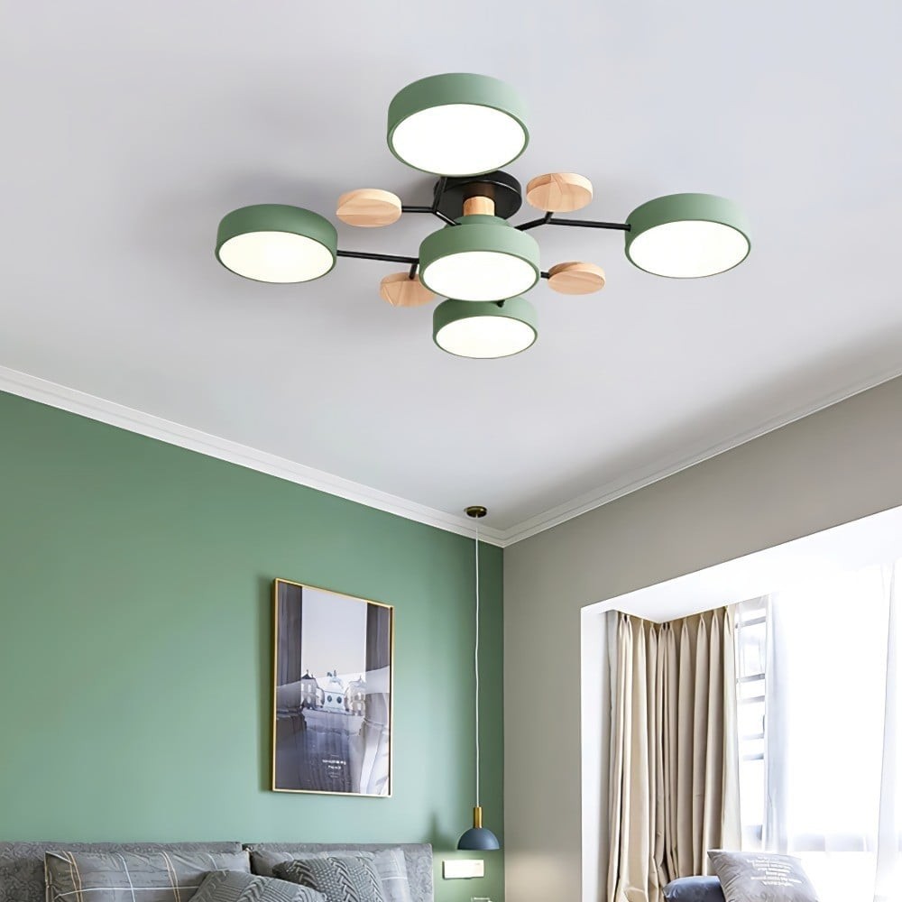 Nordic Branched Disc Metal Ceiling Lamp S192