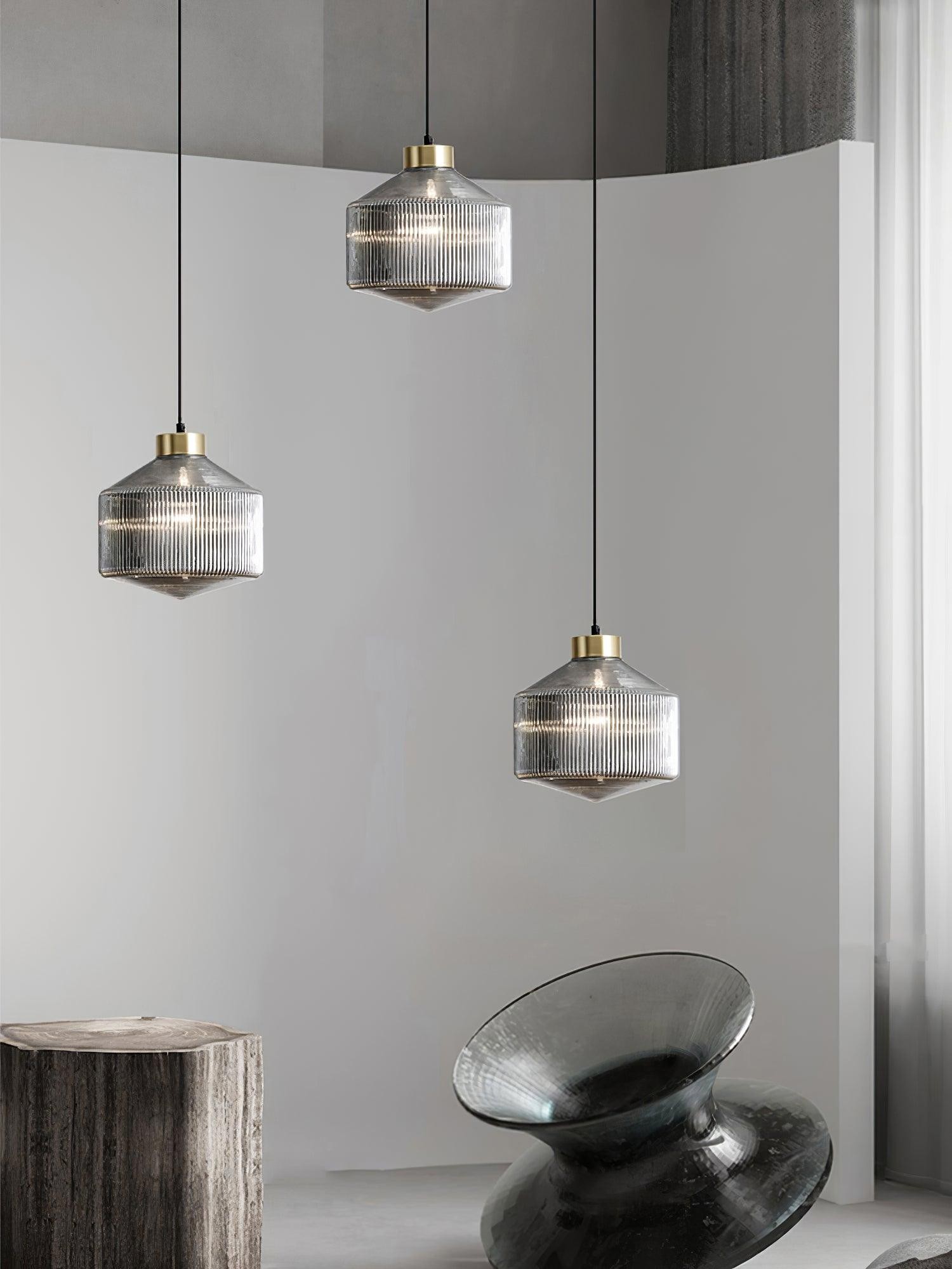 Striped Spinning Top Pendant Light M505