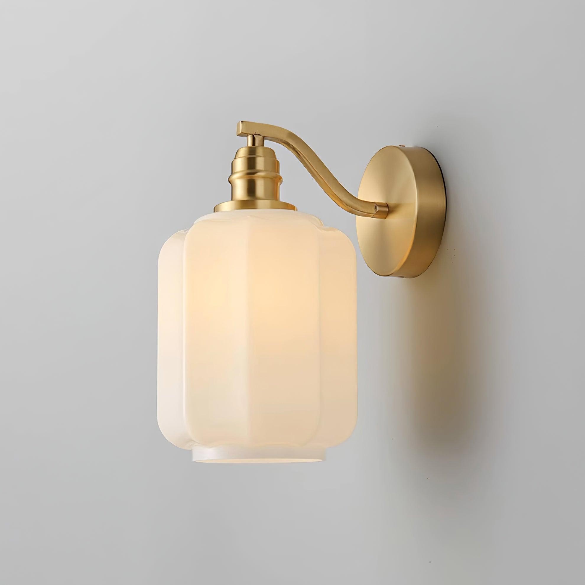 Retro Brass and Glass Wall Lamp M151