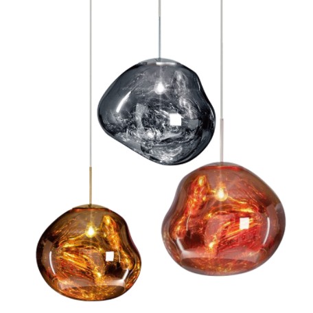 Glass Dynamic Pendant Light - Artistic Metallic Glow Pendant for Dining Area S54