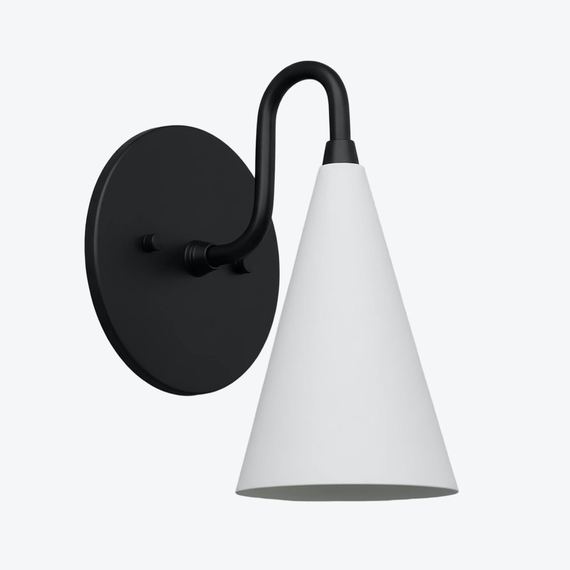 Curva Elegant Taper Shade Wall Sconce - Contemporary Accent for Living Room T780