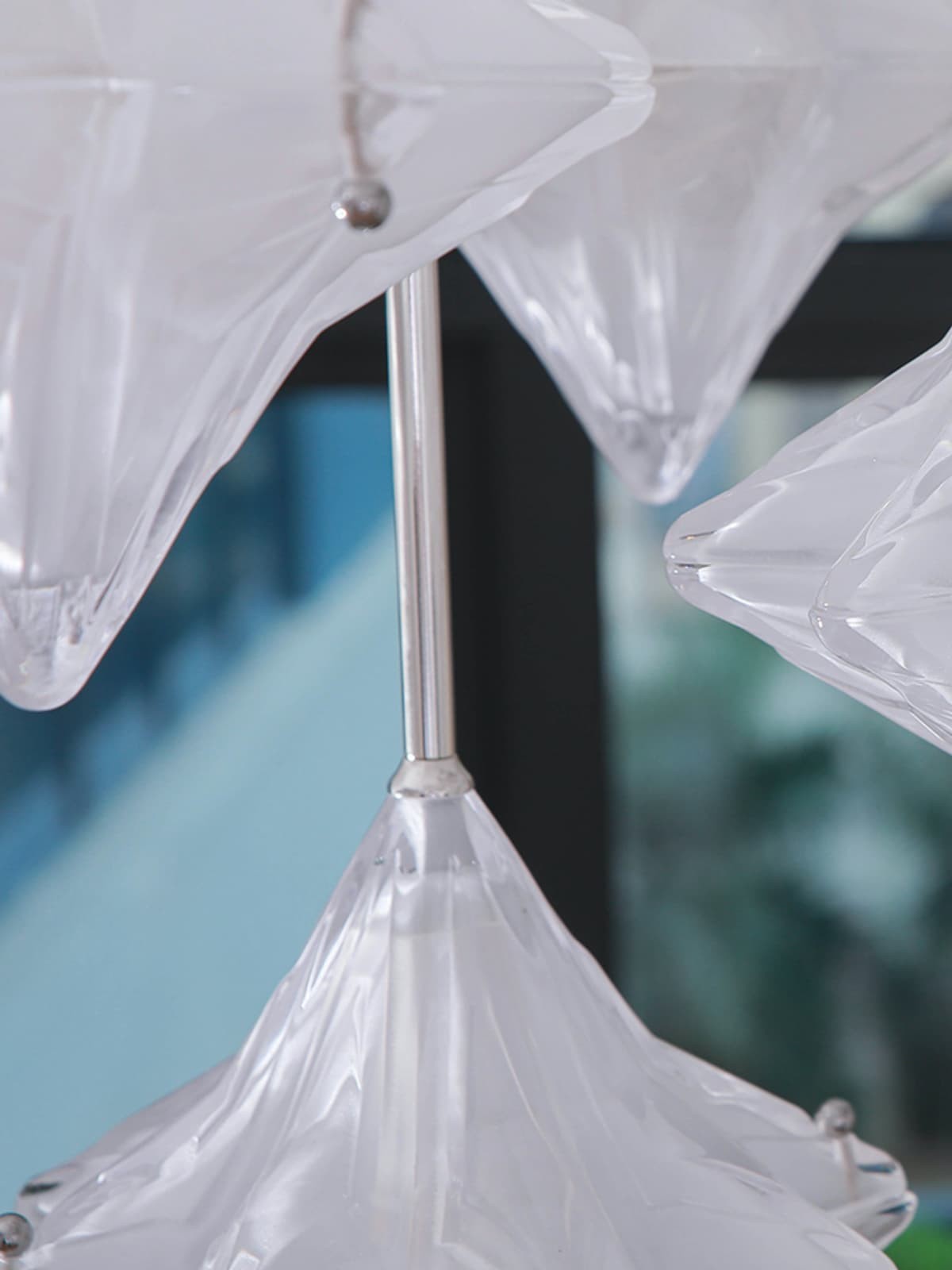 Art Deco Astris Elara Star Pendant Light - Frosted Glass Pendant with Geometric Style T434
