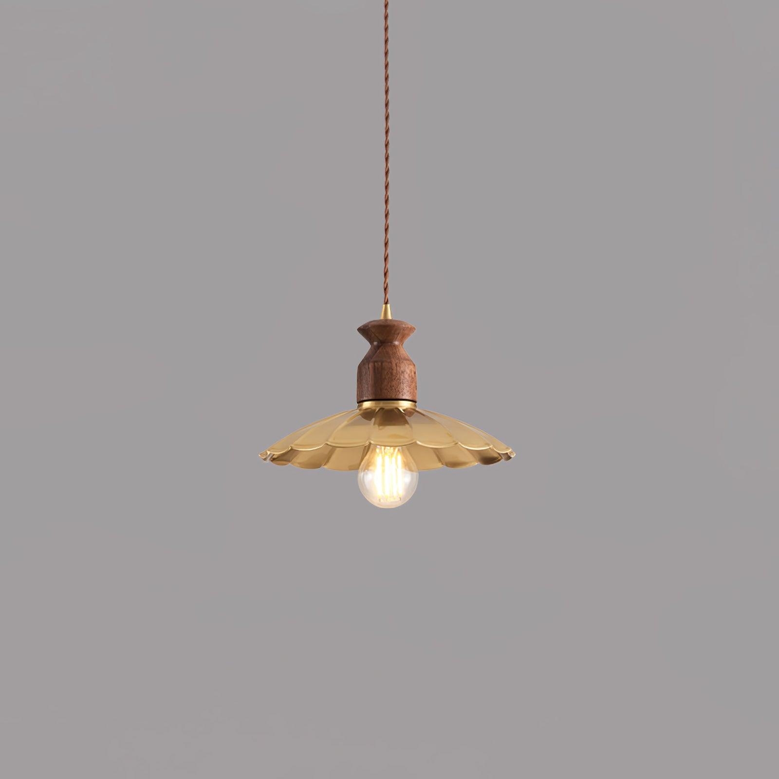 Brass Crest Pendant Light T1581