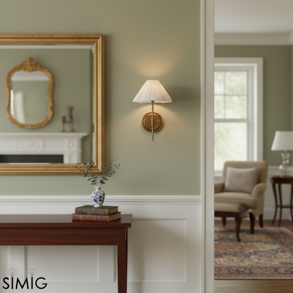 Blossine Linen Wall Sconce - Stylish Bronze Fixture for Bedroom T446