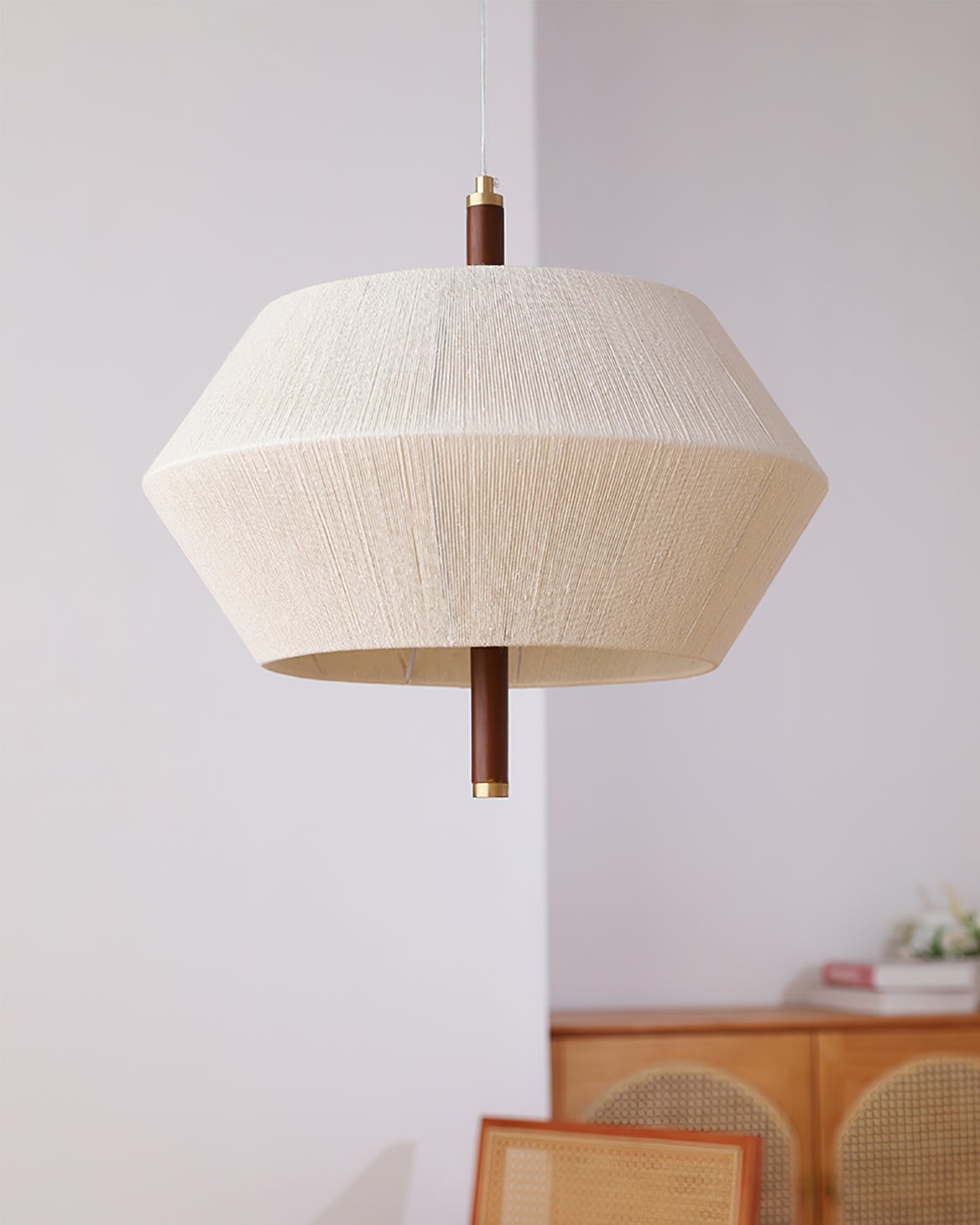 Japanese Wabi-Sabi Style Woven Fabric Pendant Lamp M10