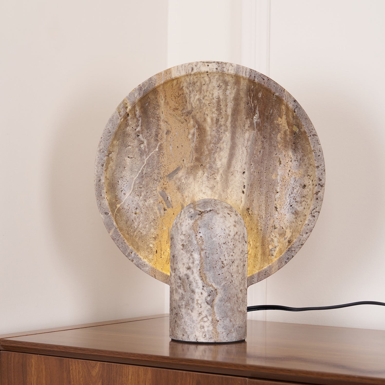 Wabi-sabi Style Eclipse Stone Table Lamp G18